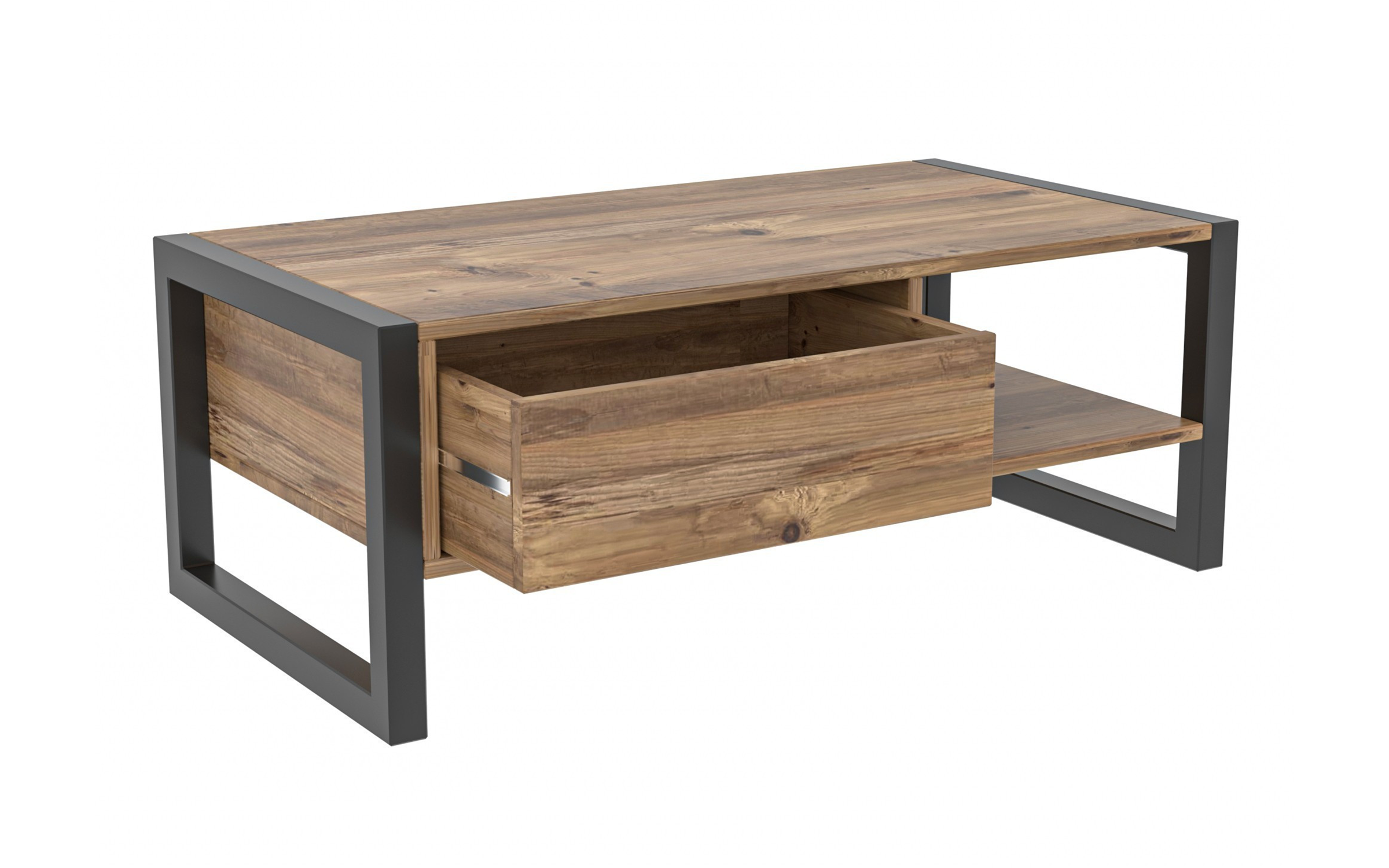 Masuta de cafea Alens, pin atlantic + negru  4